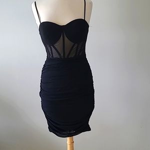 Shein Bodycon Black Corset Dress XL